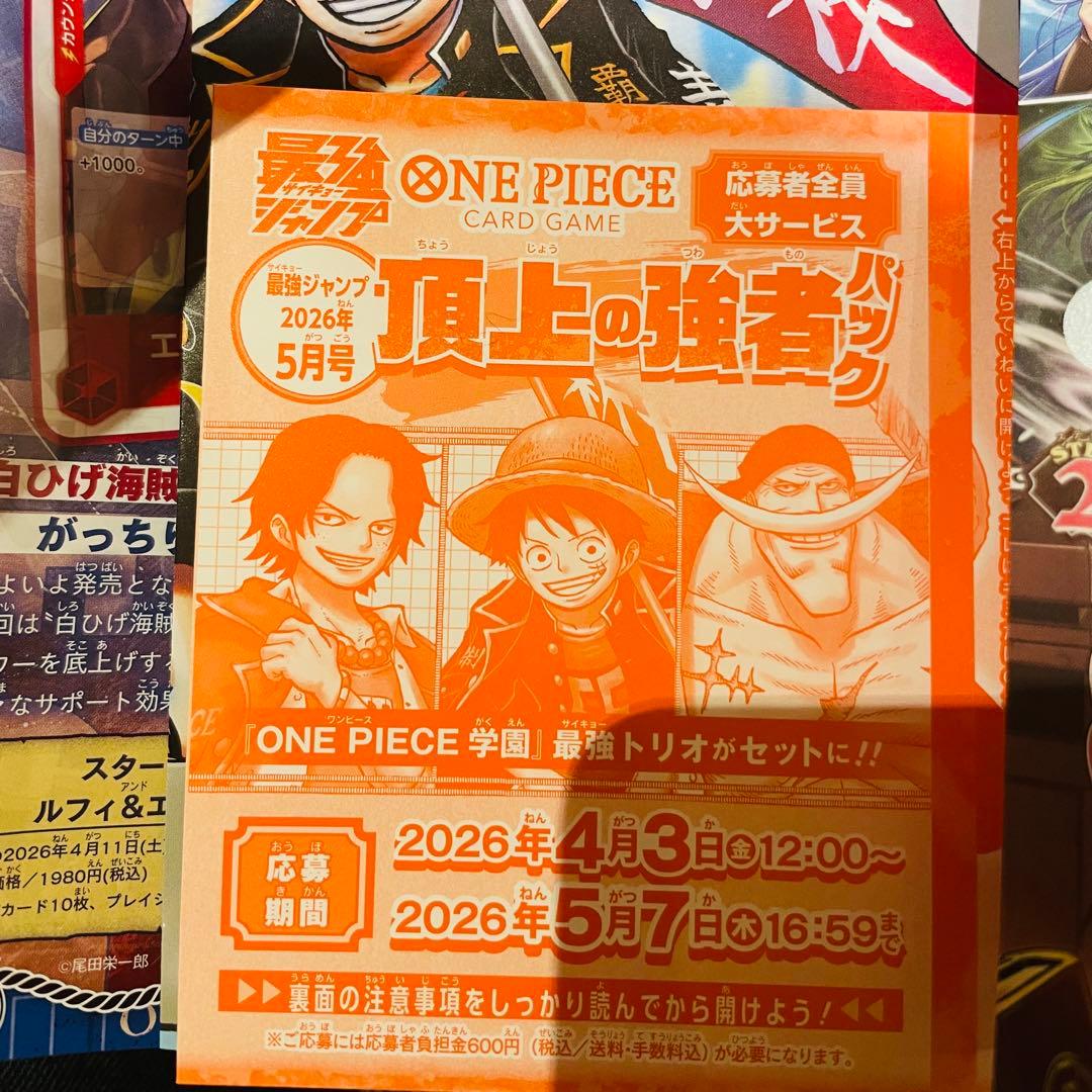 最強ジャンプ 2026年5月号 応募券のみ発送　10枚セット