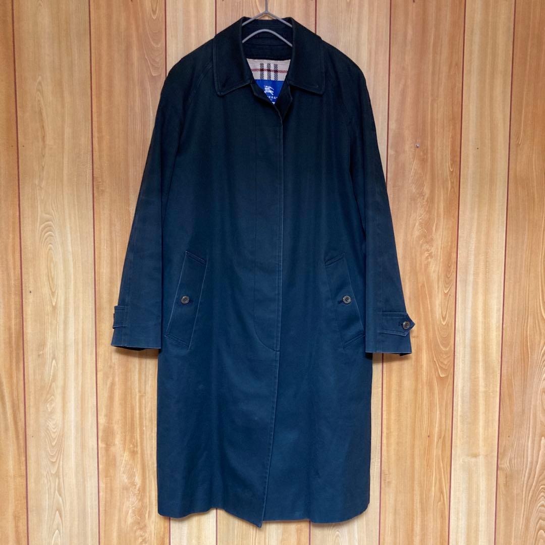 BURBERRY BLUE LABEL ステンカラーコート ネイビー ライナー付
