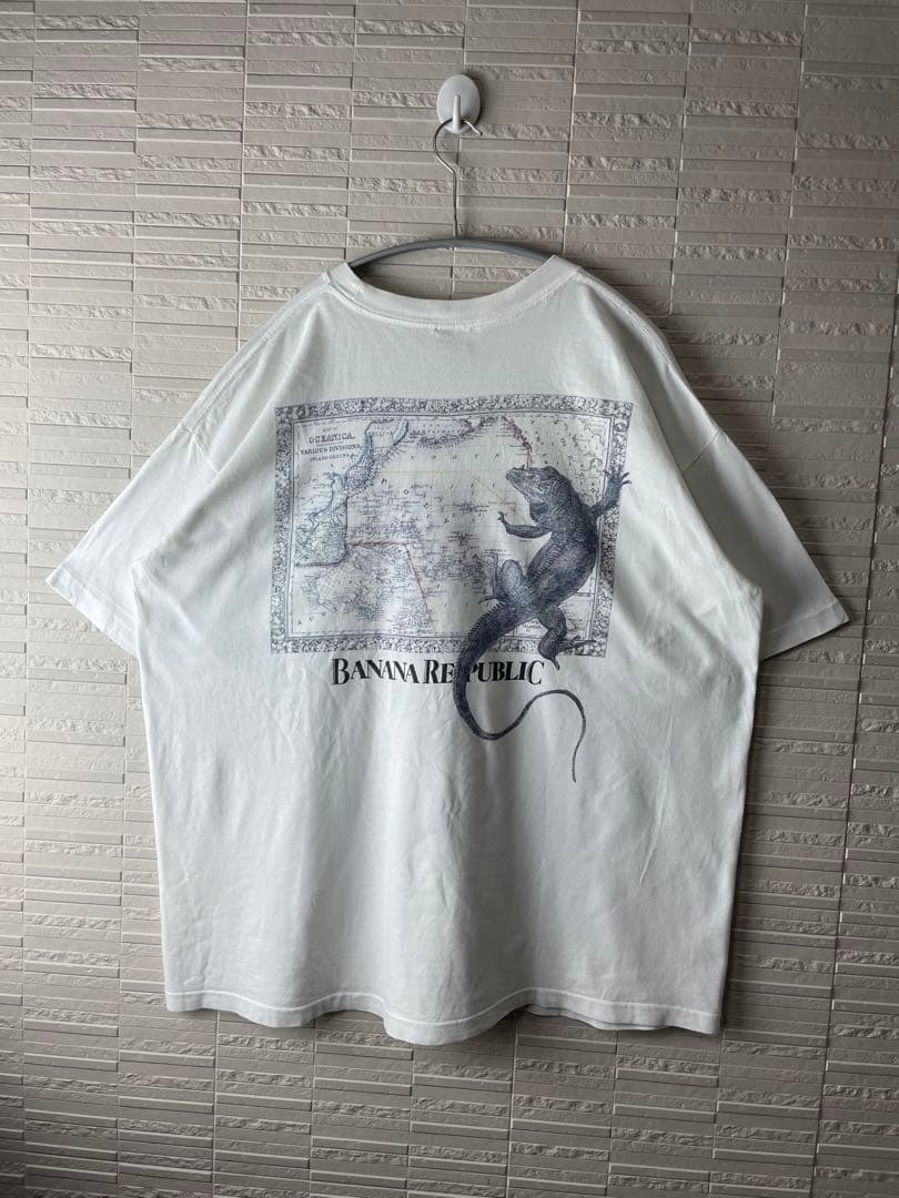 90s USA製　バナナリパブリック　ヴィンテージ サファリ　アニマルtシャツ