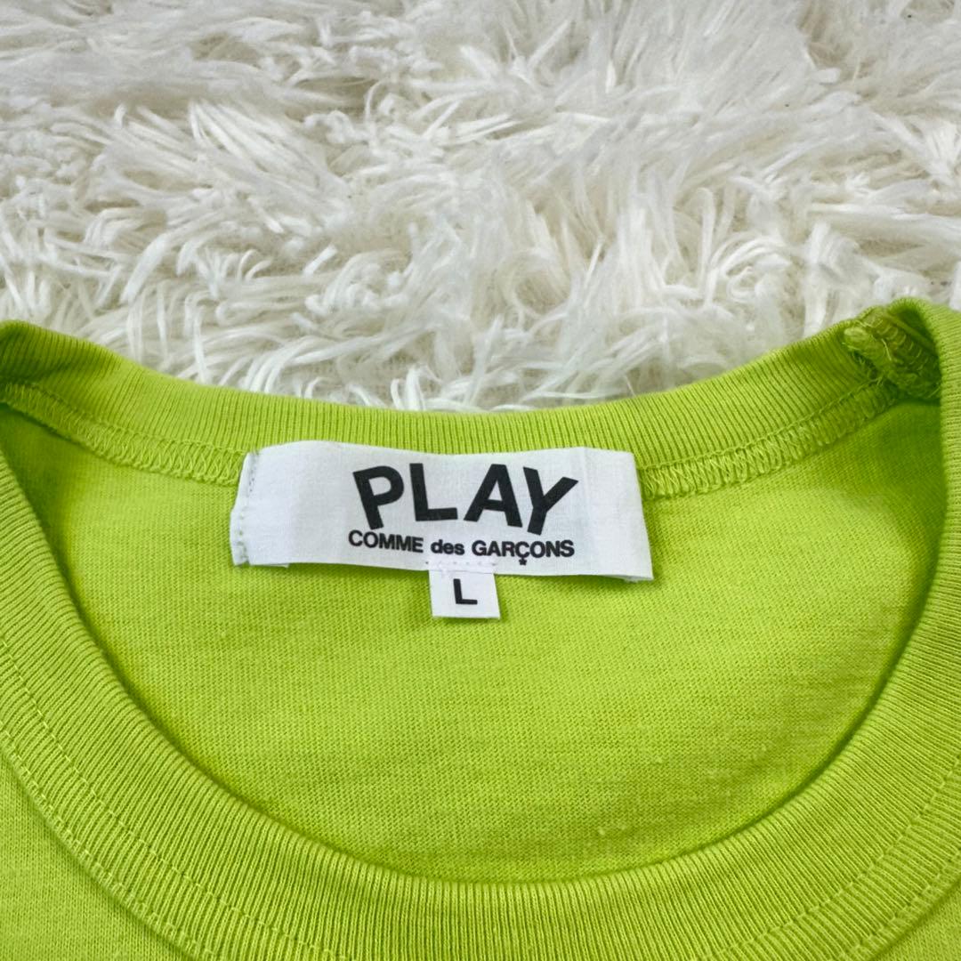 プレイコムデギャルソン Tシャツ Lサイズ グリーン 緑 ビッグハート