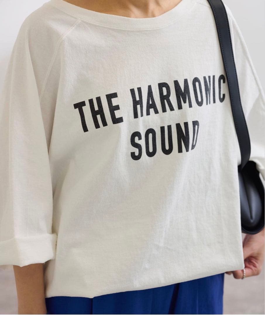 FRAMeWORK NEWハーフスリーブロゴTEE ホワイト