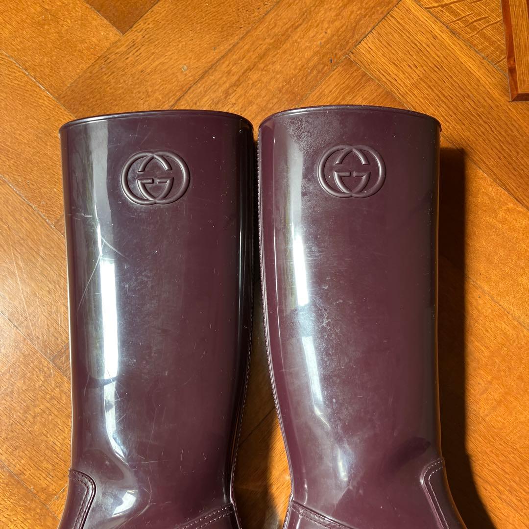 GUCCI バーガンディ ロングブーツ