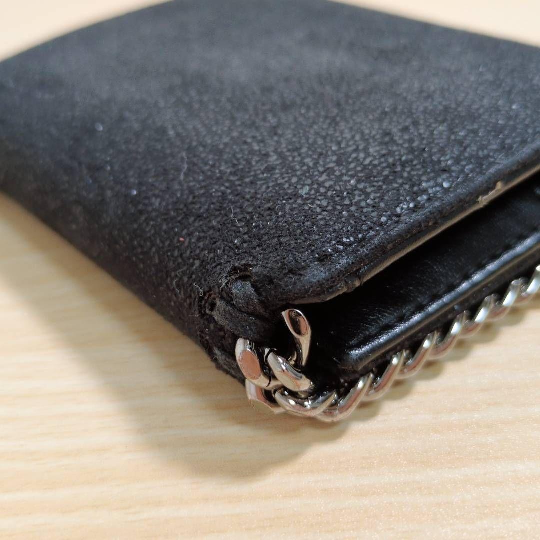 ☆おうか☆様　ステラマッカートニー ファラベラ レザー 三つ折り財布 黒