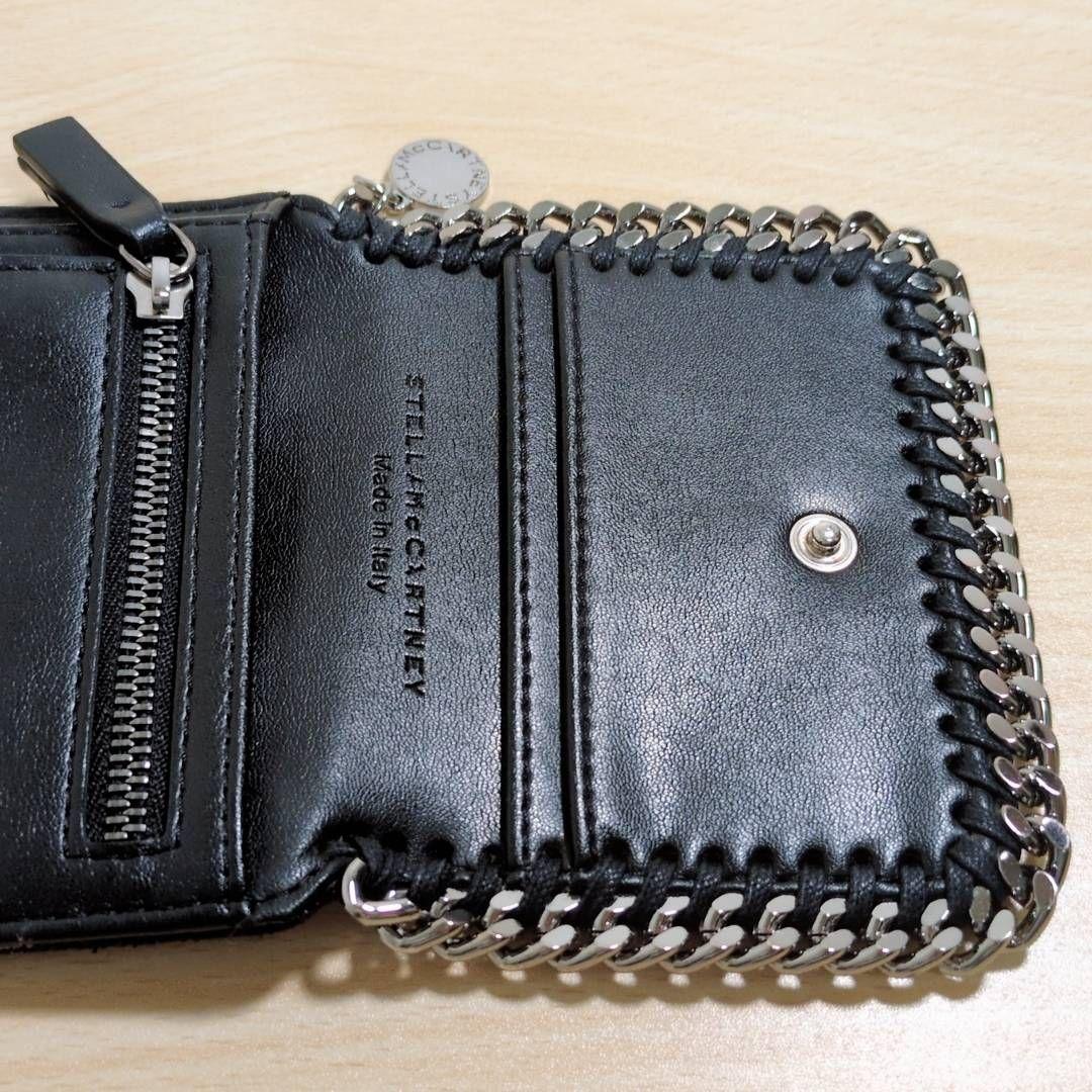 ☆おうか☆様　ステラマッカートニー ファラベラ レザー 三つ折り財布 黒