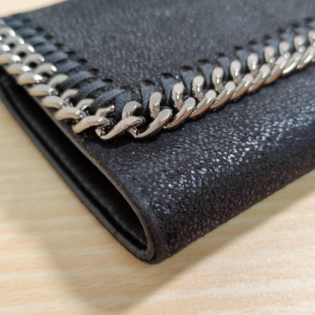 ☆おうか☆様　ステラマッカートニー ファラベラ レザー 三つ折り財布 黒