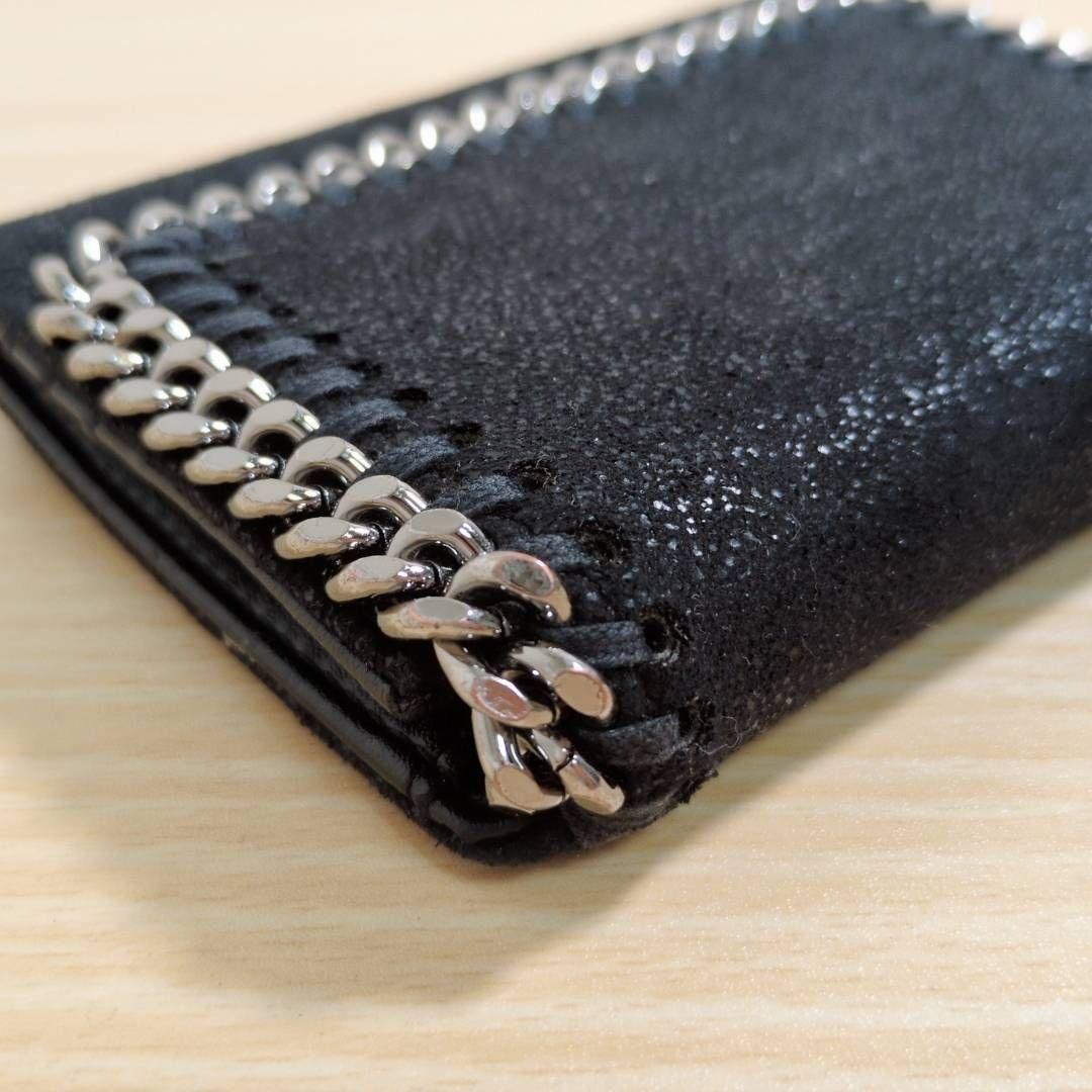 ☆おうか☆様　ステラマッカートニー ファラベラ レザー 三つ折り財布 黒