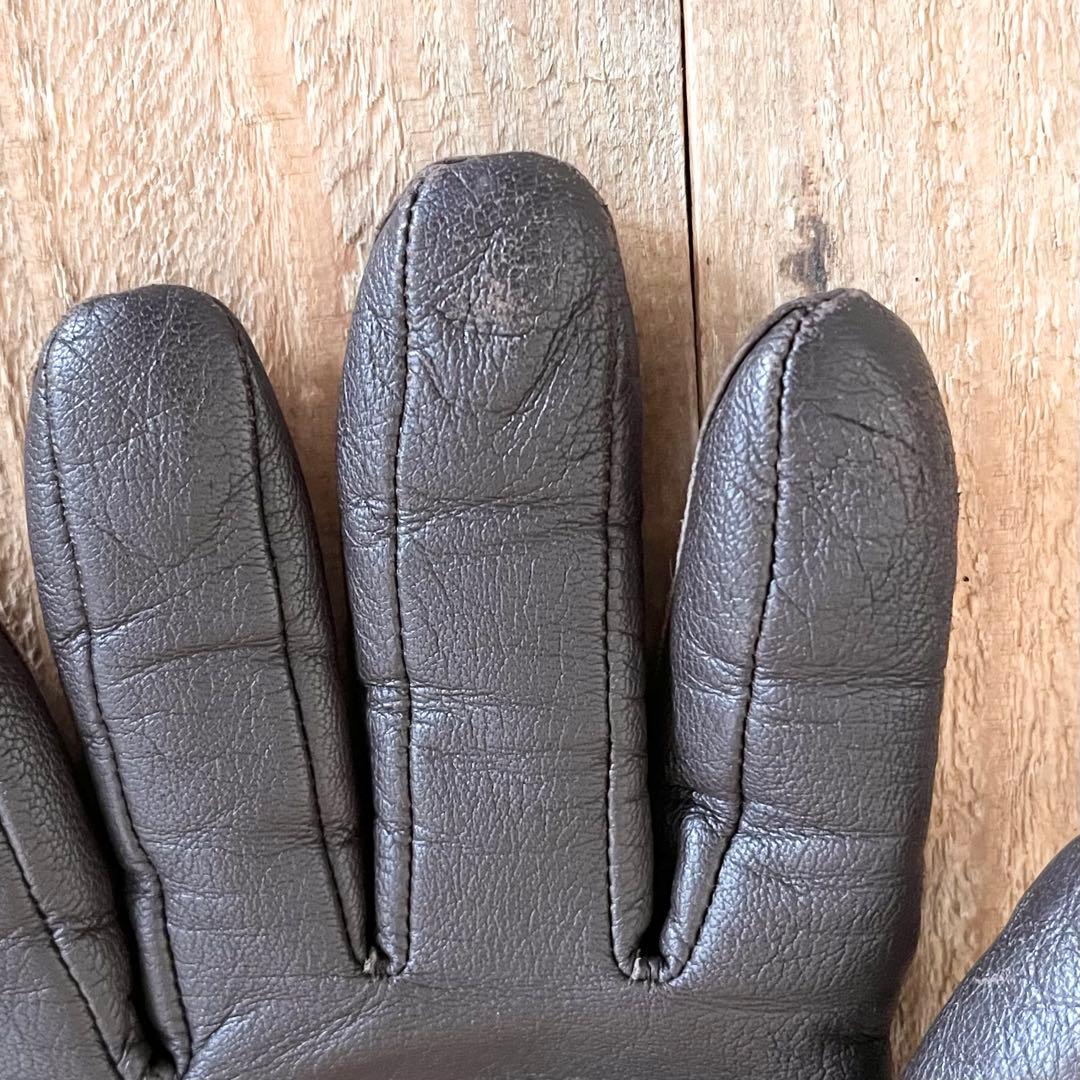 BURBERRY BLACK LABEL レザーグローブ ブラウン