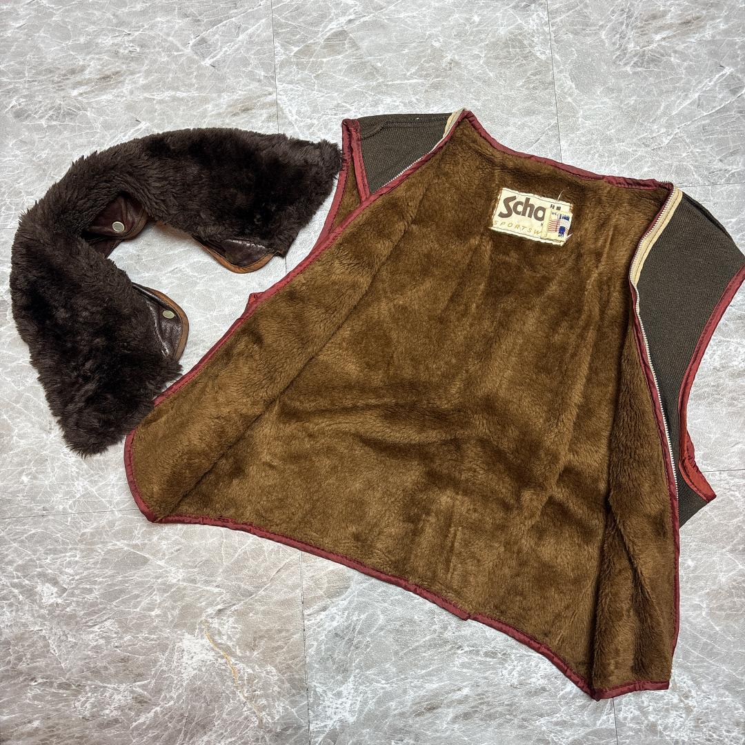 80s Schott G1 フライトジャケット ボア襟 ライナー 完品 40