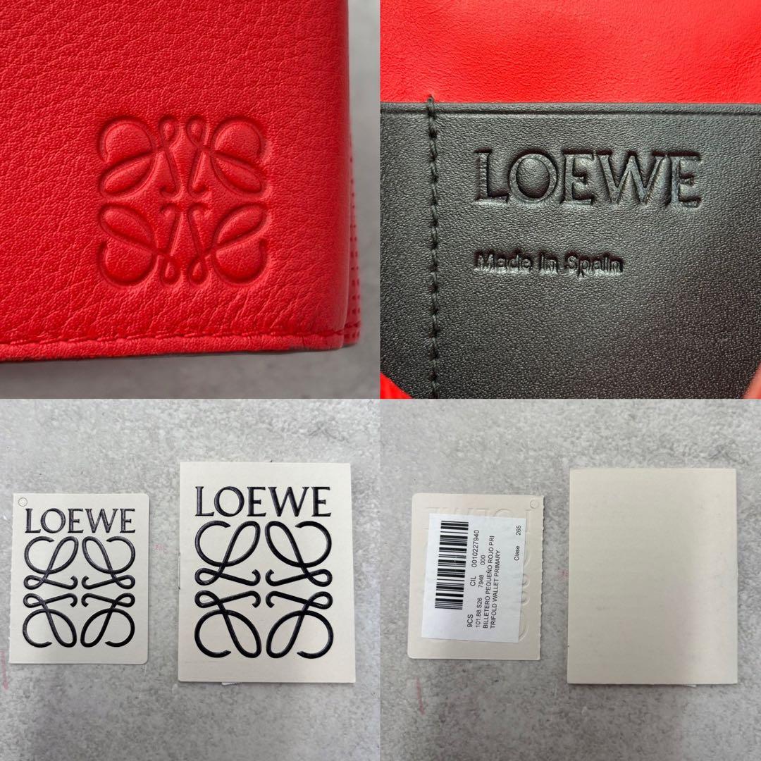 LOEWE トライフォールド ウォレット トライフォールド ウォレット レッド