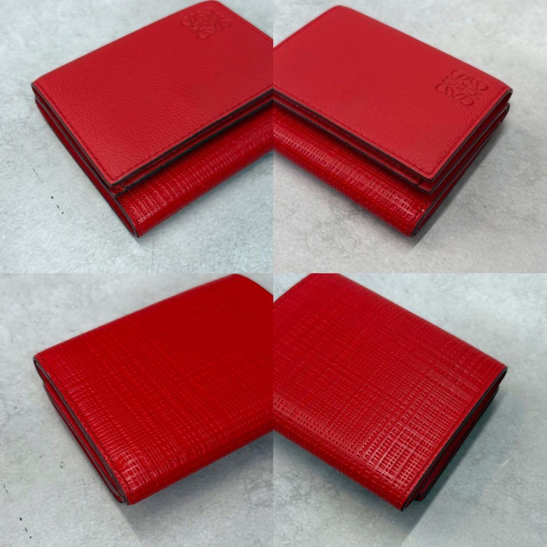 LOEWE トライフォールド ウォレット トライフォールド ウォレット レッド