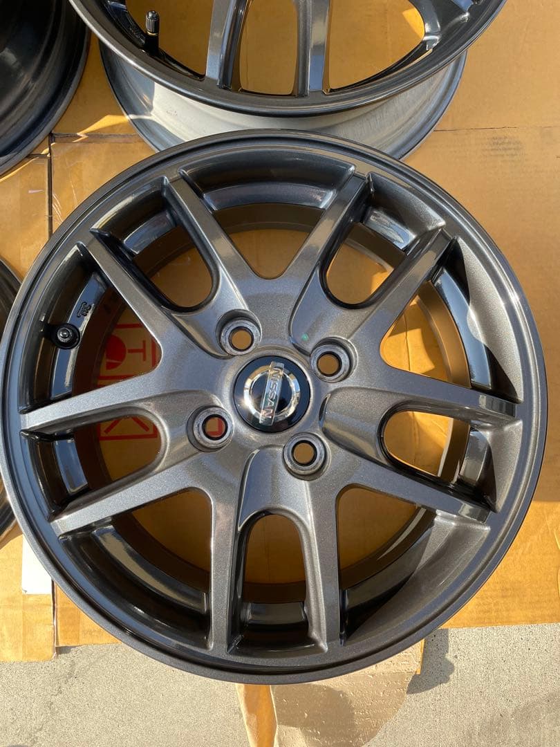 日産純正OP 14インチホイール 5.5J PCD100 4H 2本セット ②