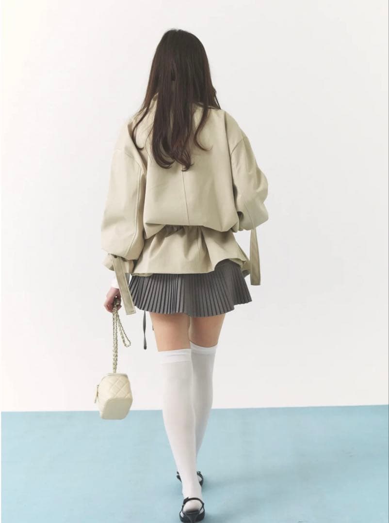 即完売PELLICULE「stand collar trench coat」新品