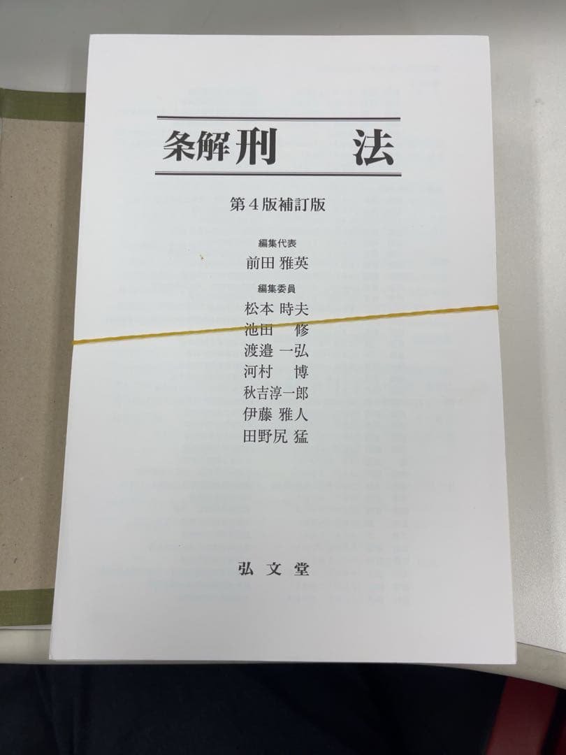 条解刑法 第4版補訂版 裁断済み 箱なし