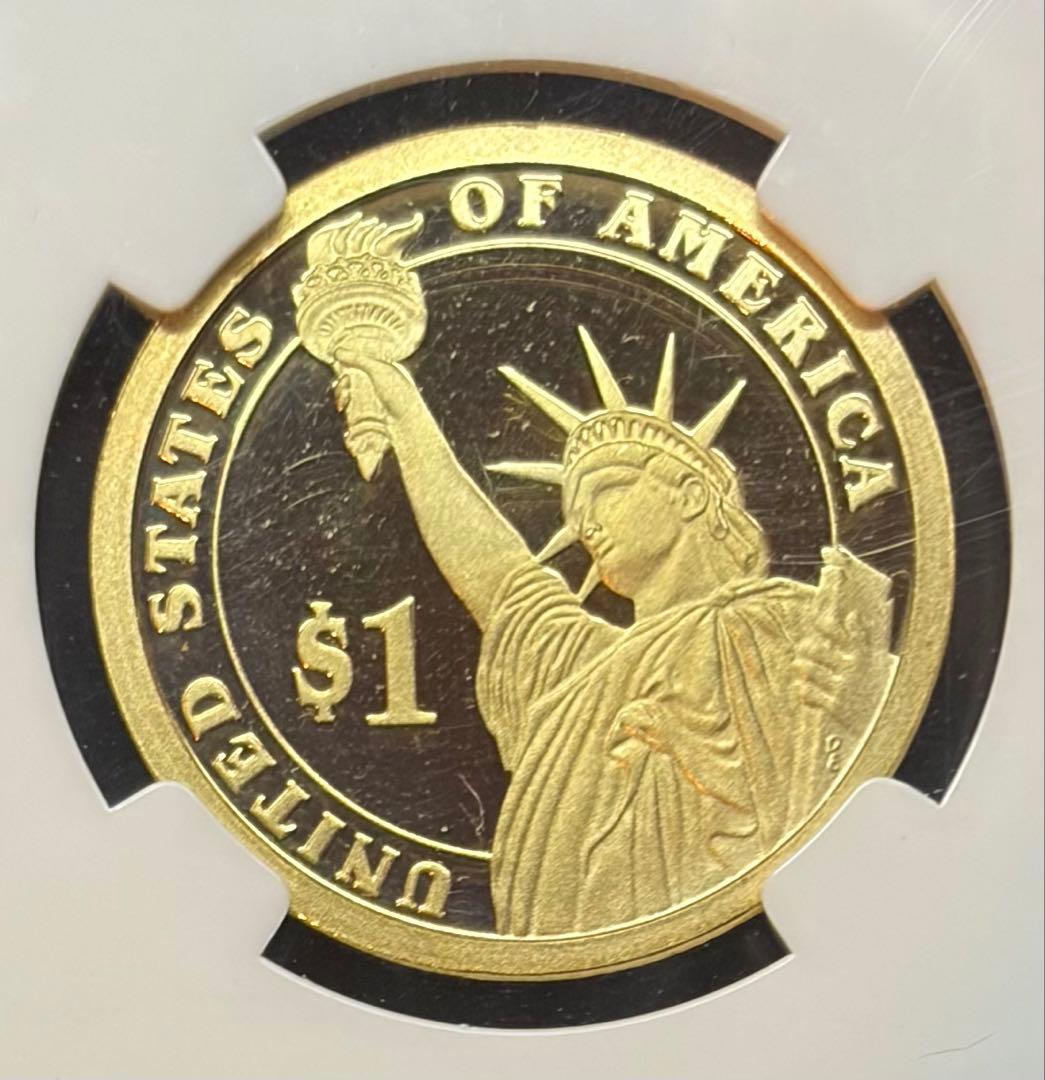 【最高鑑定級PF69UC】2007年マディソン大統領 $1 プルーフ金貨 NGC