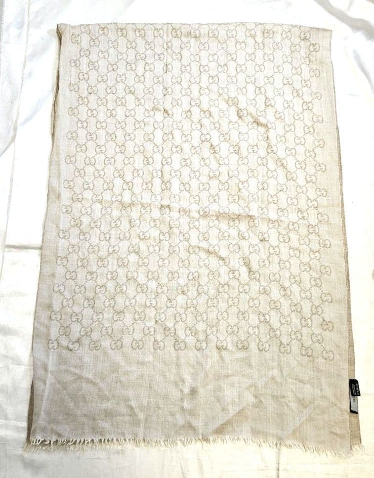 フォロー割　正規品　GUCCI　グッチ　ストール　ショール　マフラー　GG　ロゴ