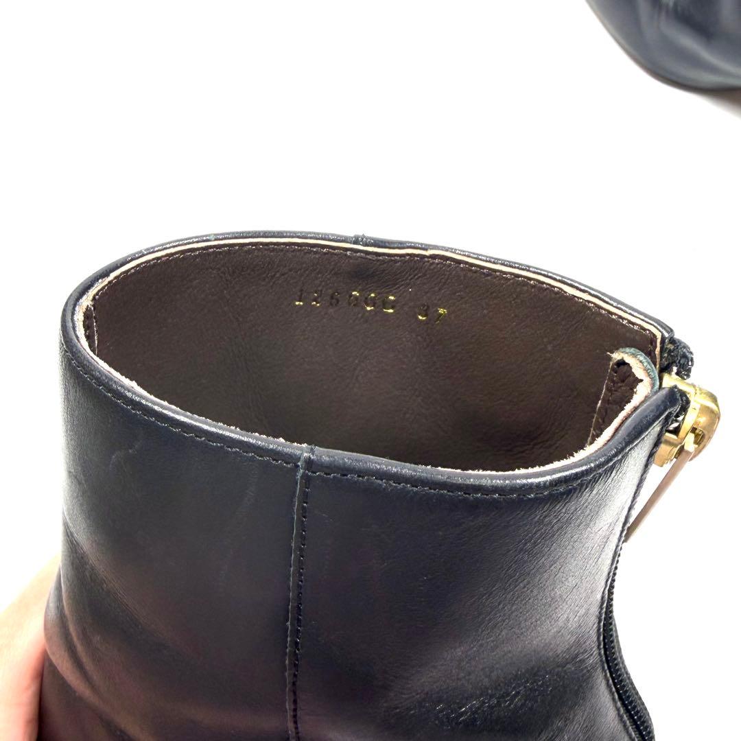 GALLARDAGALANTE レザーショートブーツ 黒 37 バックジップ