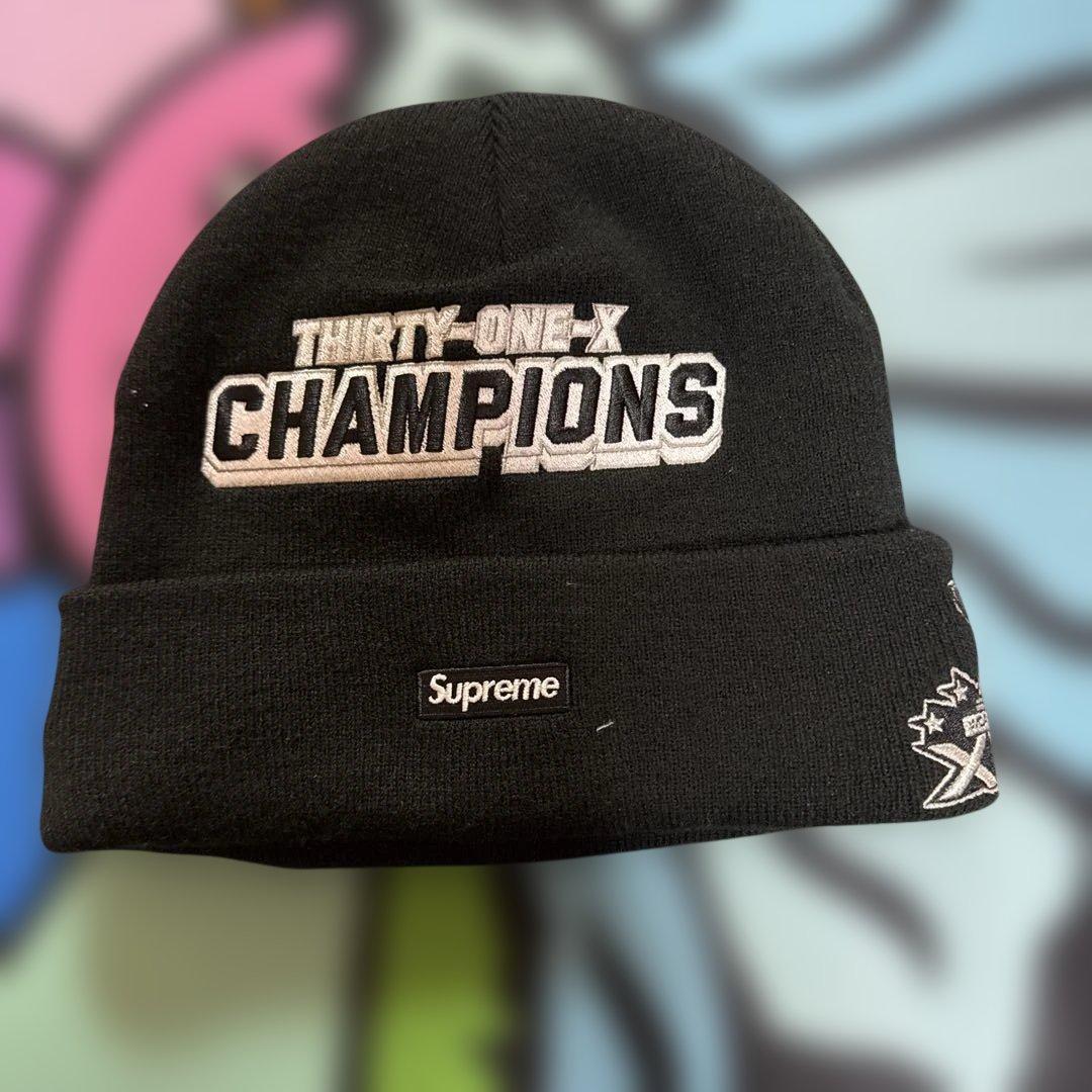 Supreme ブラック ビーニー