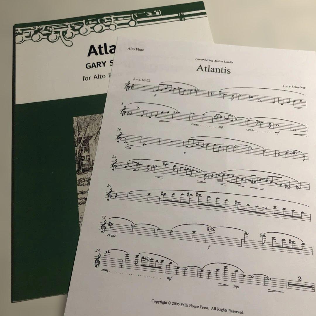 楽譜　Gary Schocker　Atlantis　アルトフルートとピアノ