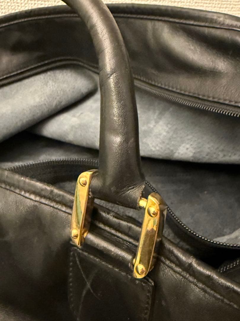 LOEWE ロエベ　黒レザーボストンバッグ
