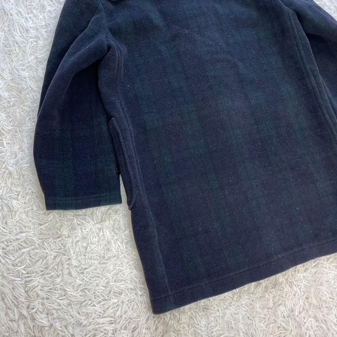 大きいサイズL✨ラルフローレン　ヘリンボーン柄　ダッフルコート　ブラックウォッチ