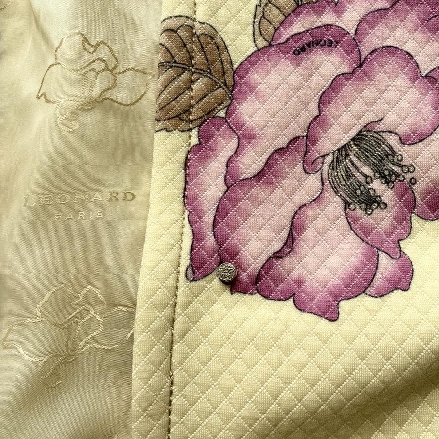 よ*ン様 【大きいサイズ】LEONARD PARIS　キルティング コート 花柄