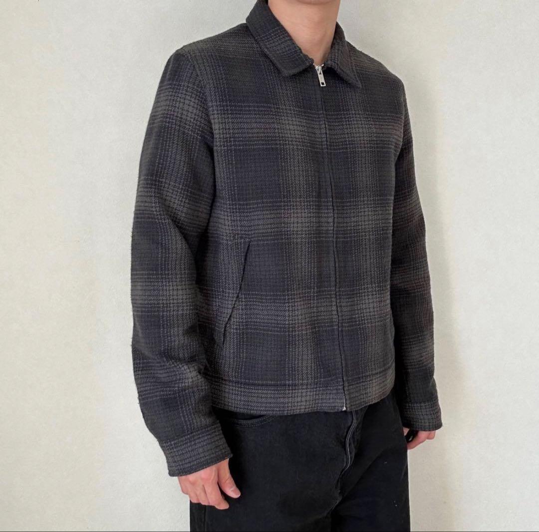 短丈 MINEDENIM Flannel blouson ブラック スケーター