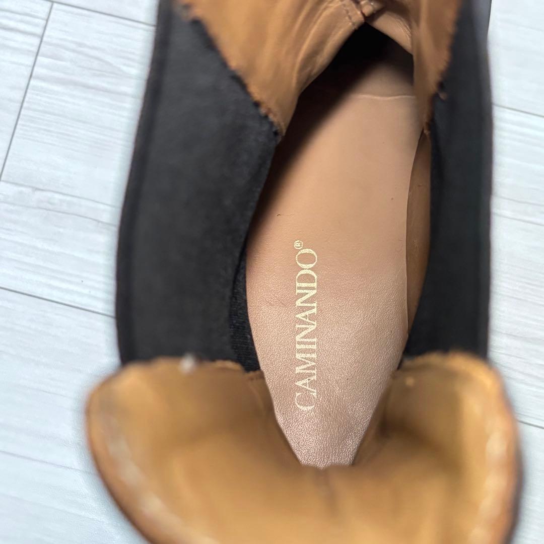 CAMINANDO サイドゴアブーツ 厚底 トラックソール 23cm