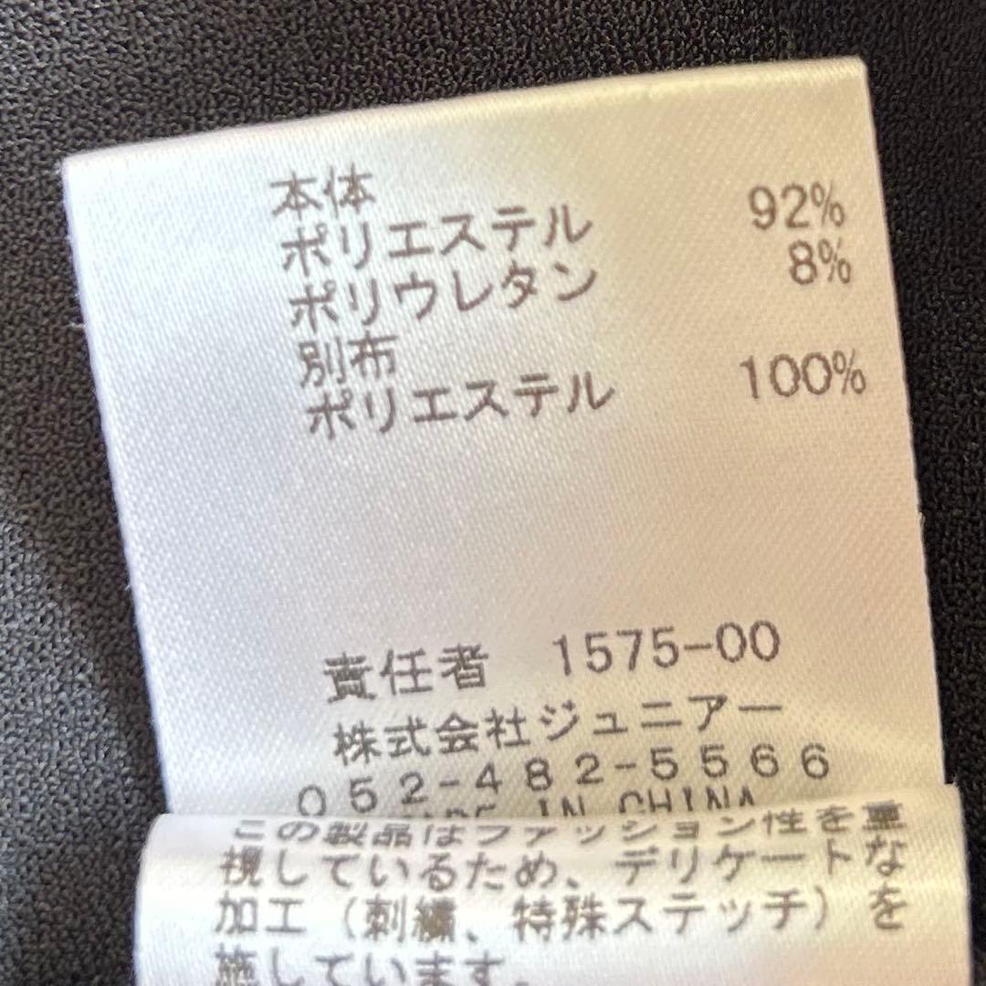 【美品】Rose Tiara レース襟 フレアワンピース 46 大きいサイズ 黒