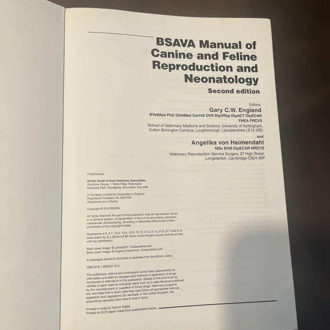 【BSAVA】Reproduction and Neonatology