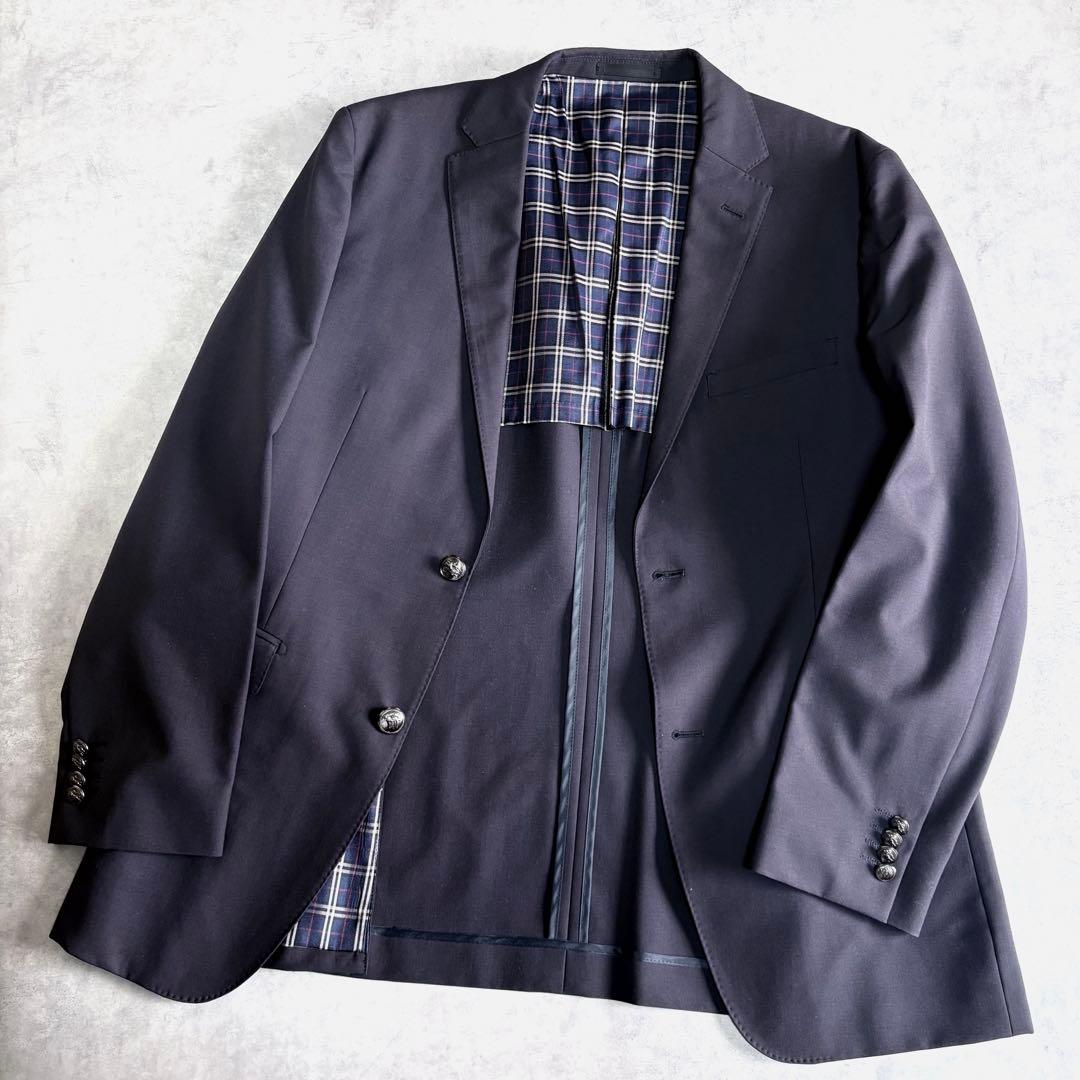 BURBERRY BLACK LABEL 紺ブレザー XL ノバチェック