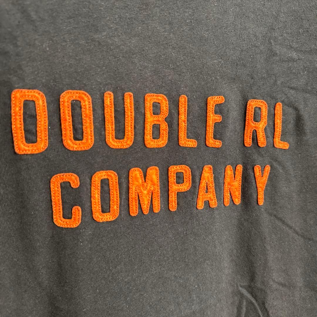 ダブルアールエル　RRL ロゴアップリケTシャツ　黒　L