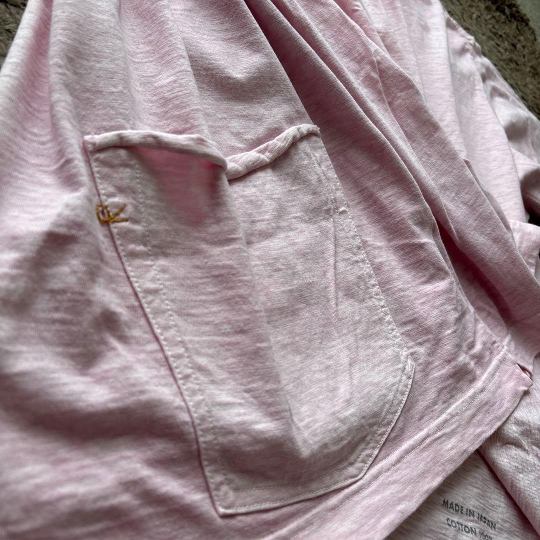 45r 度詰天竺の908オーシャンTシャツ 9.8サイズ（桜染め）