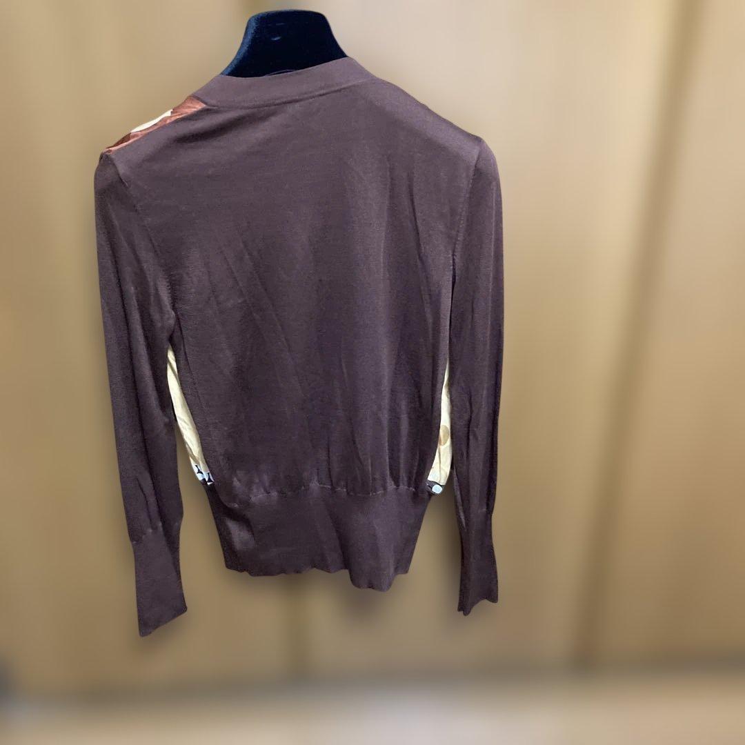 エルメス　シルク　ニット　カーディガン