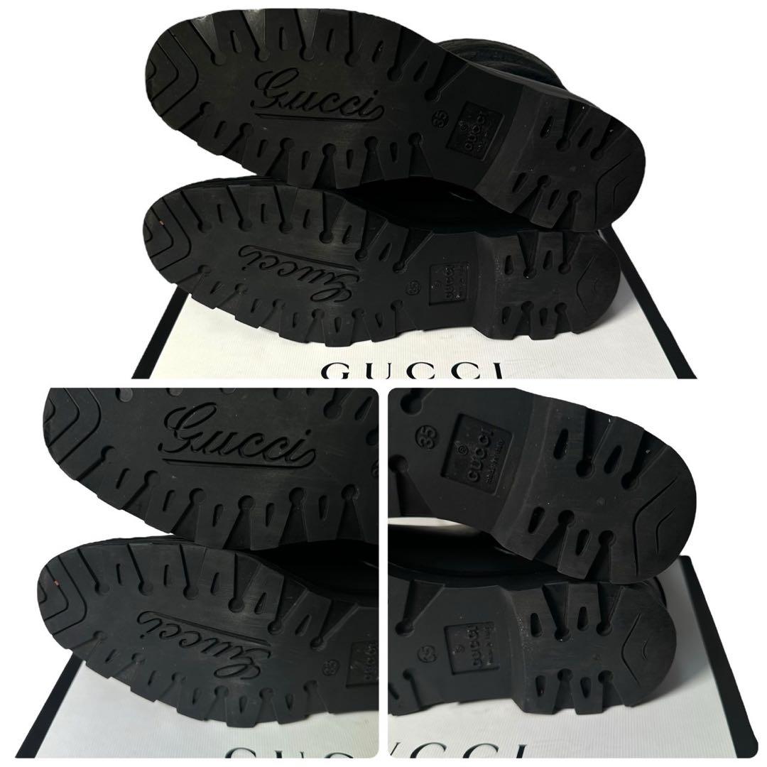 GUCCI グッチ ◆ GG ロゴ 総柄 レイン　 ショート ブーツ