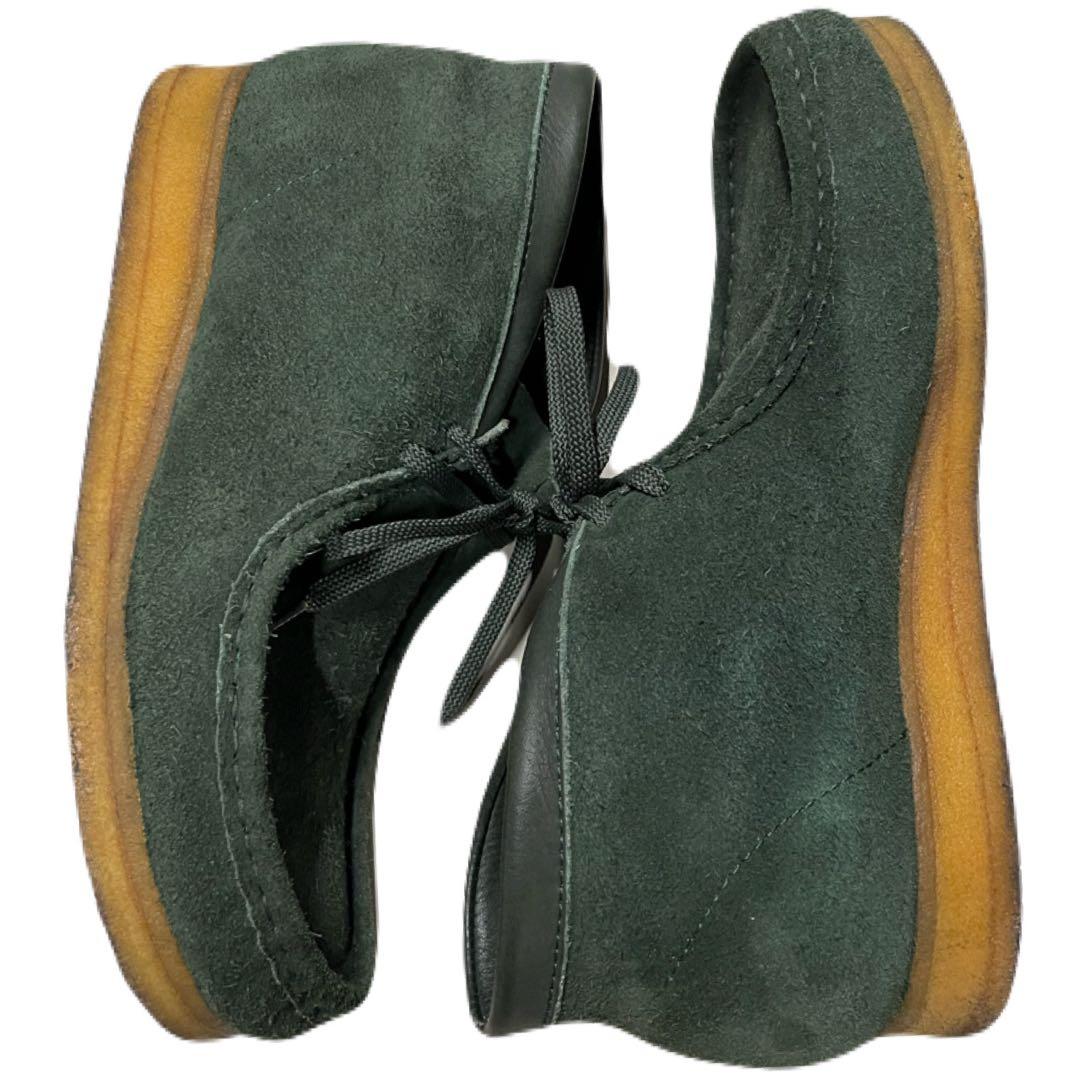 クラークス　wallabees ワラビー　グリーンスエード　8