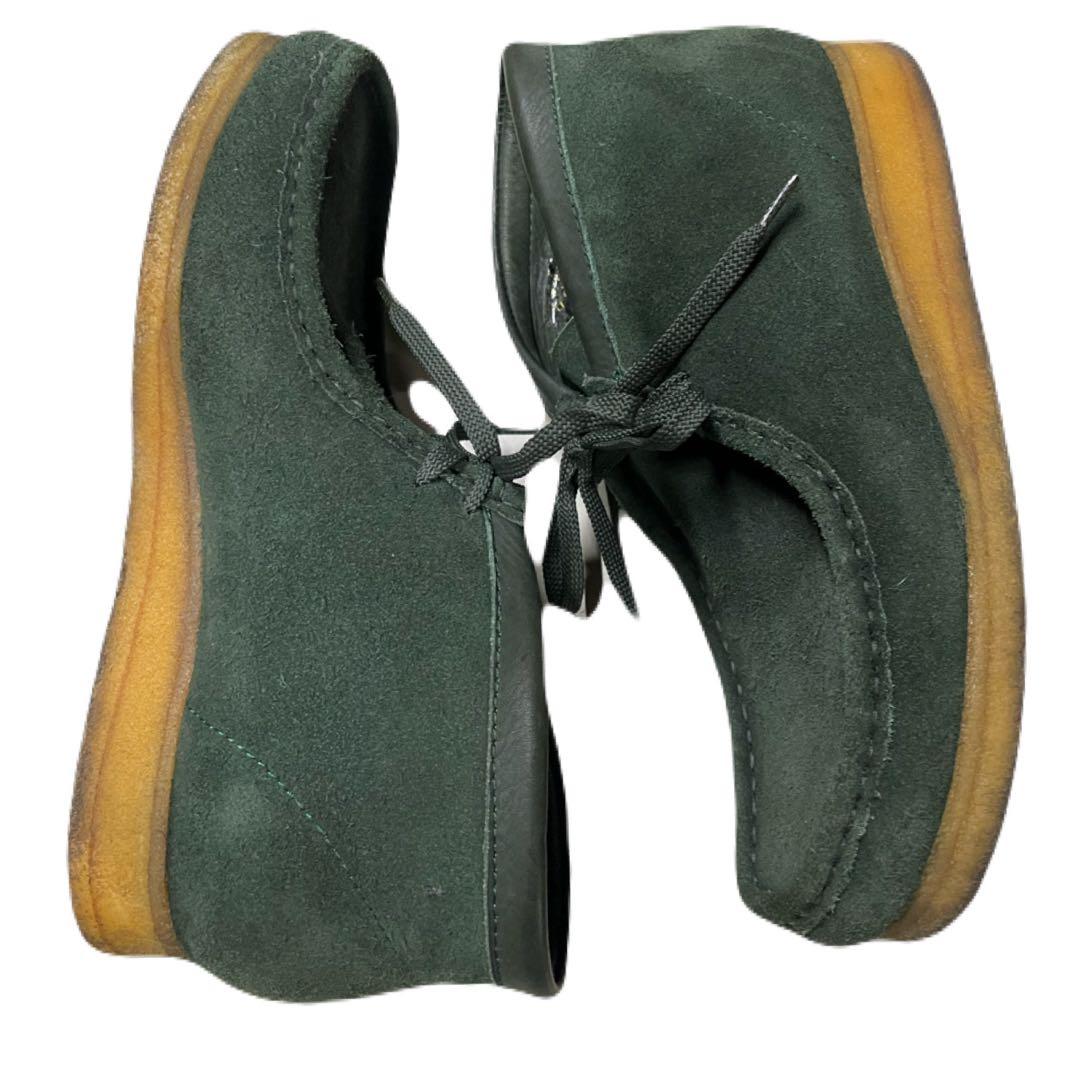 クラークス　wallabees ワラビー　グリーンスエード　8