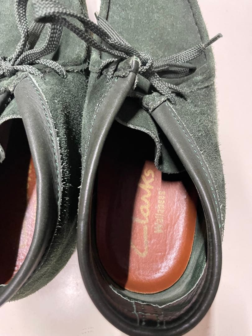 クラークス　wallabees ワラビー　グリーンスエード　8