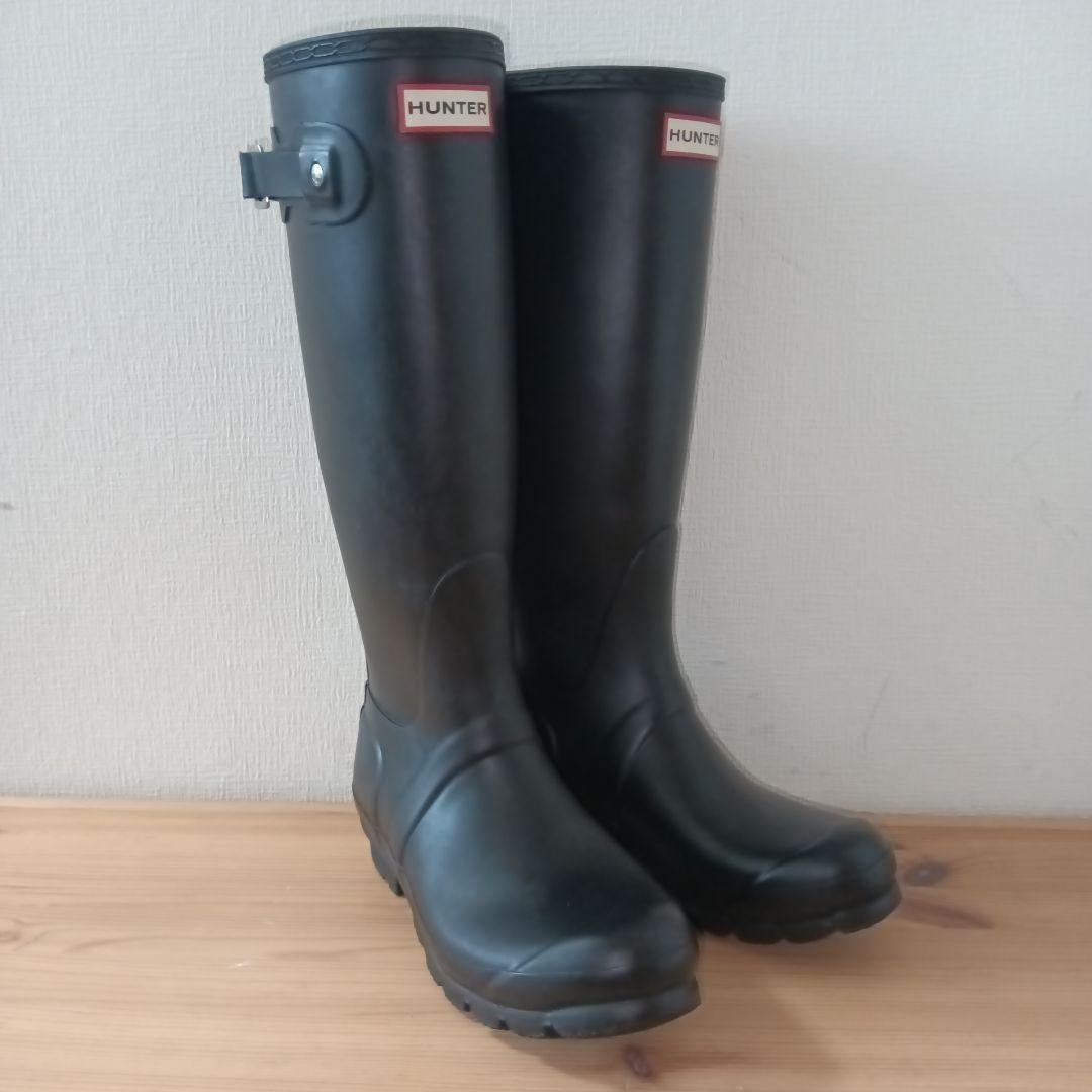 美品 HUNTER オリジナルトール レインブーツ ブラック UK5 24cm