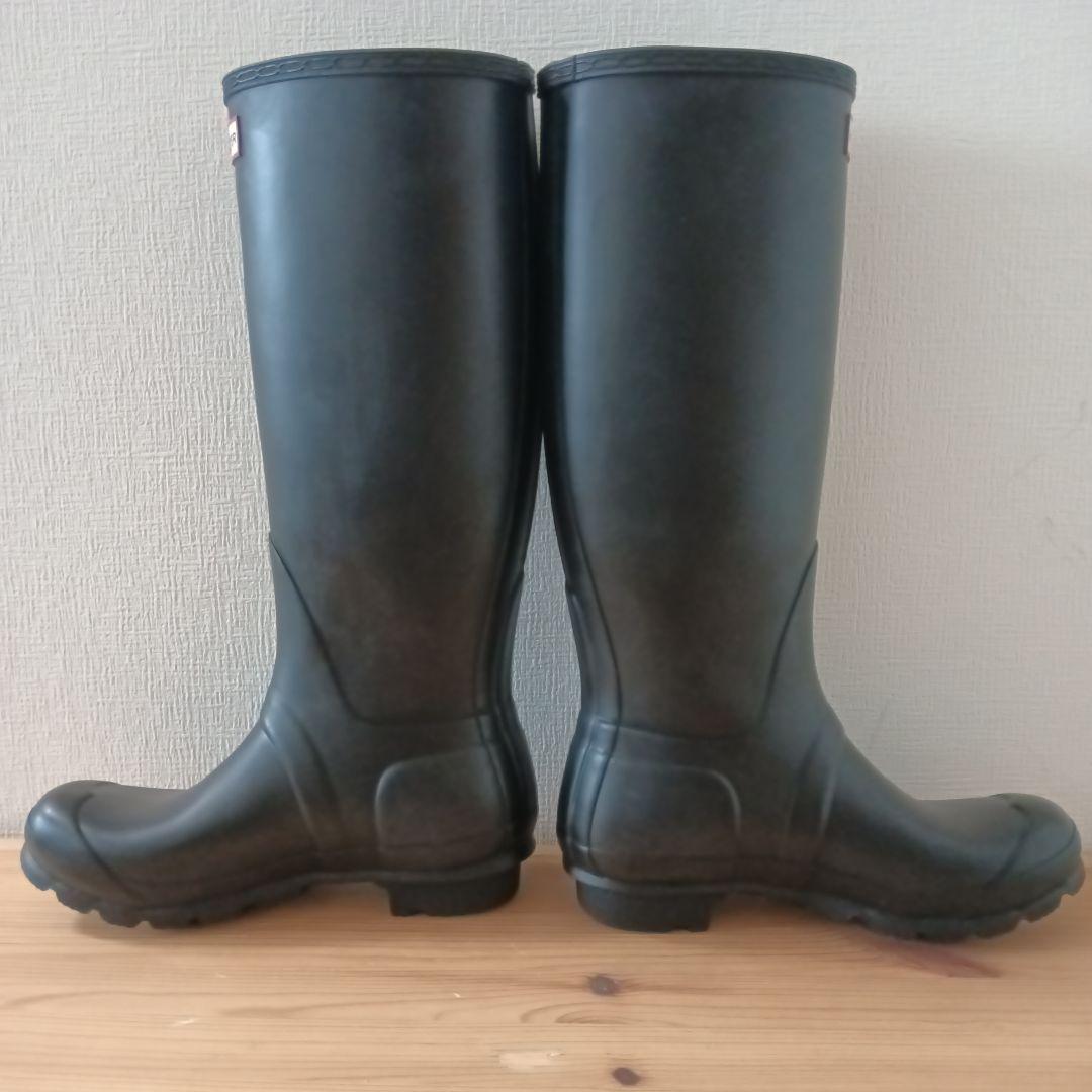 美品 HUNTER オリジナルトール レインブーツ ブラック UK5 24cm
