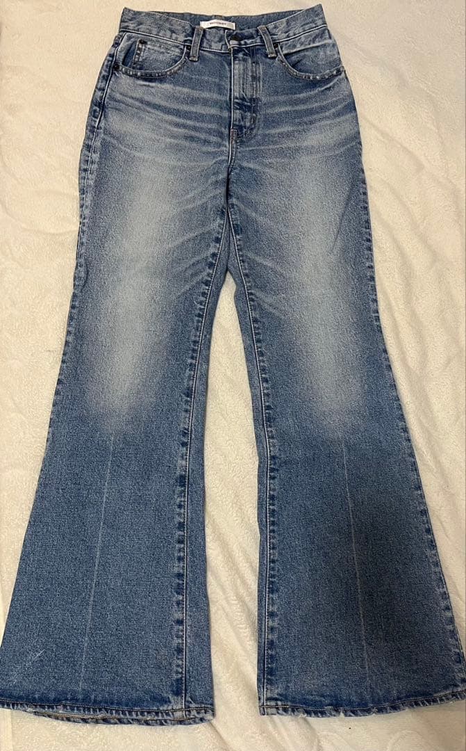 moussy MVS flare 25インチブルーフレ アブーツカットデニム