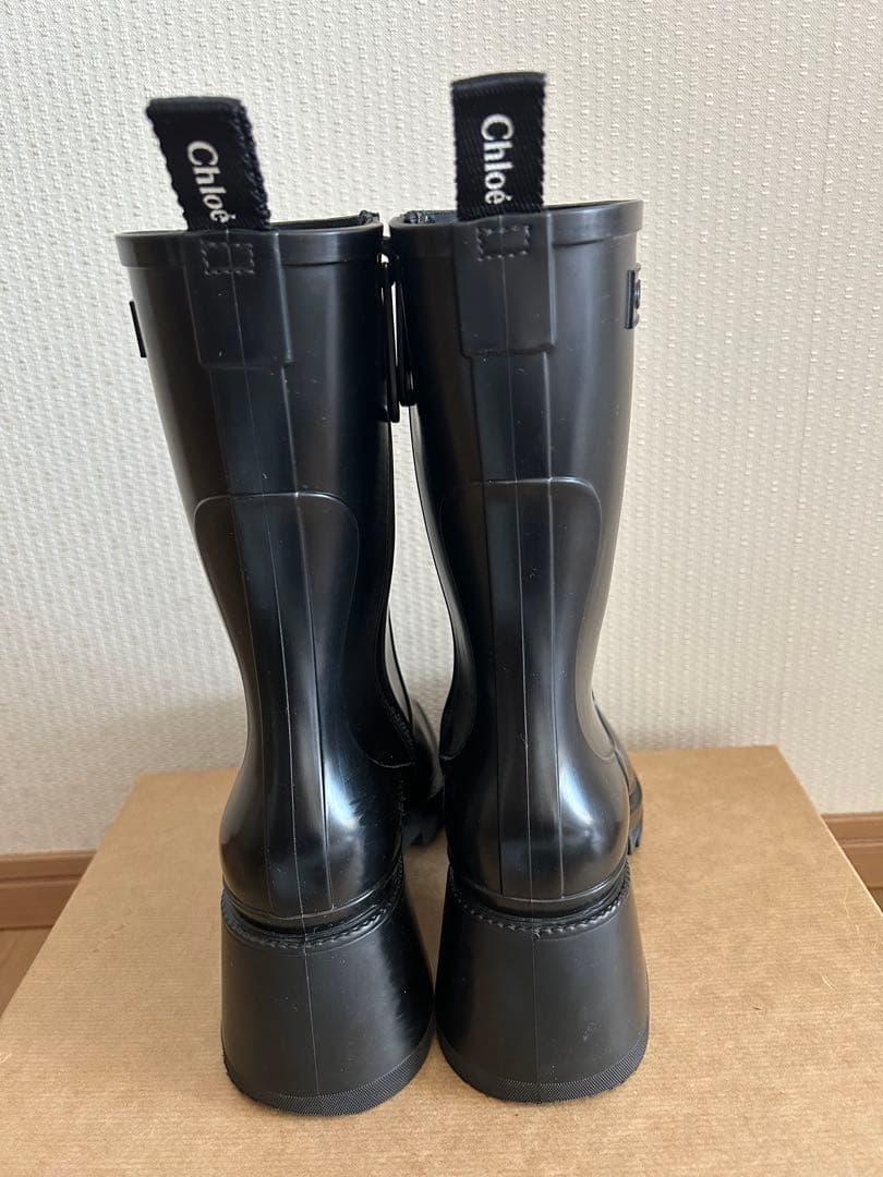 Chloe クロエ　BETTY レインブーツ　黒　36