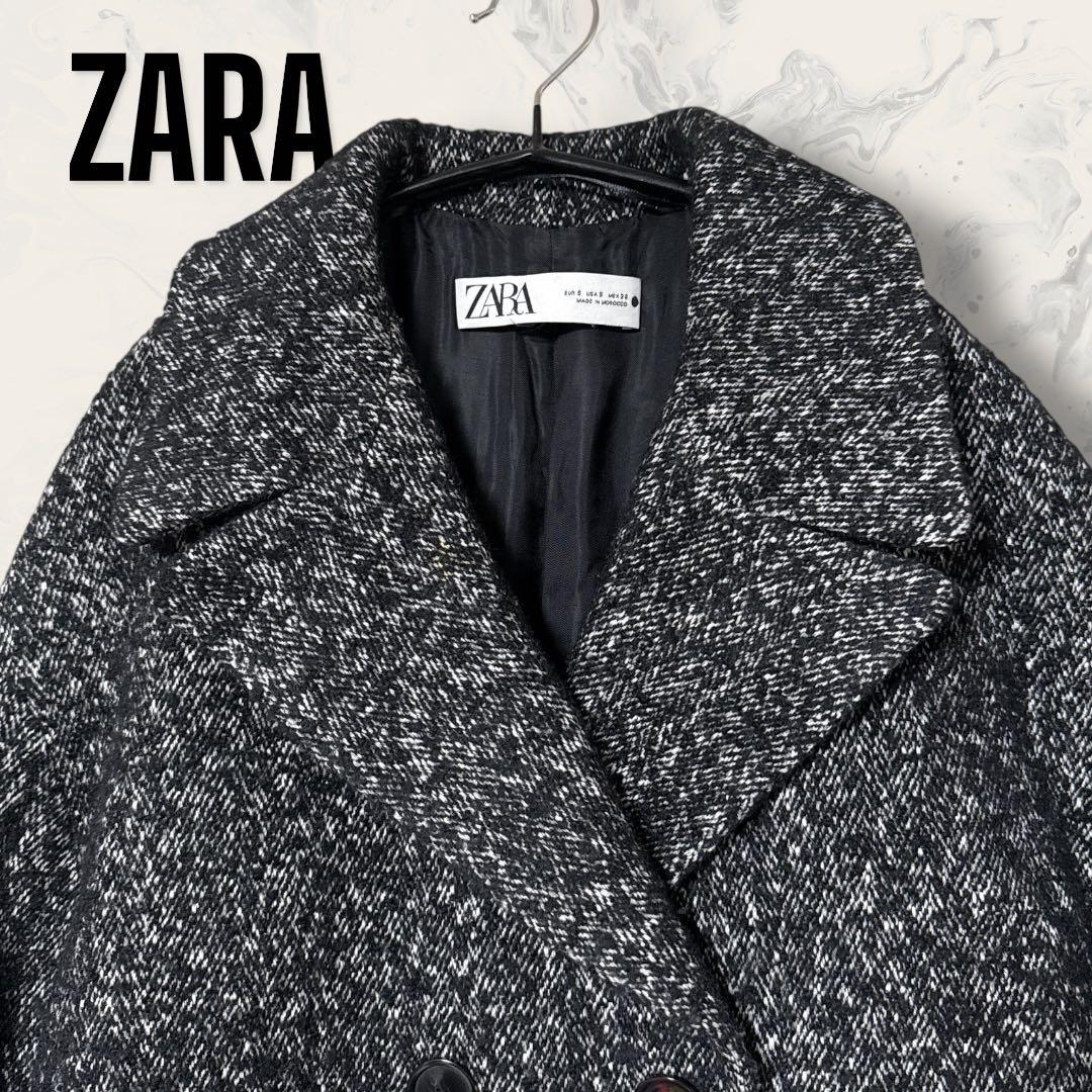 【未使用】 ZARA オーバーサイズ ウール コート ナッピンク