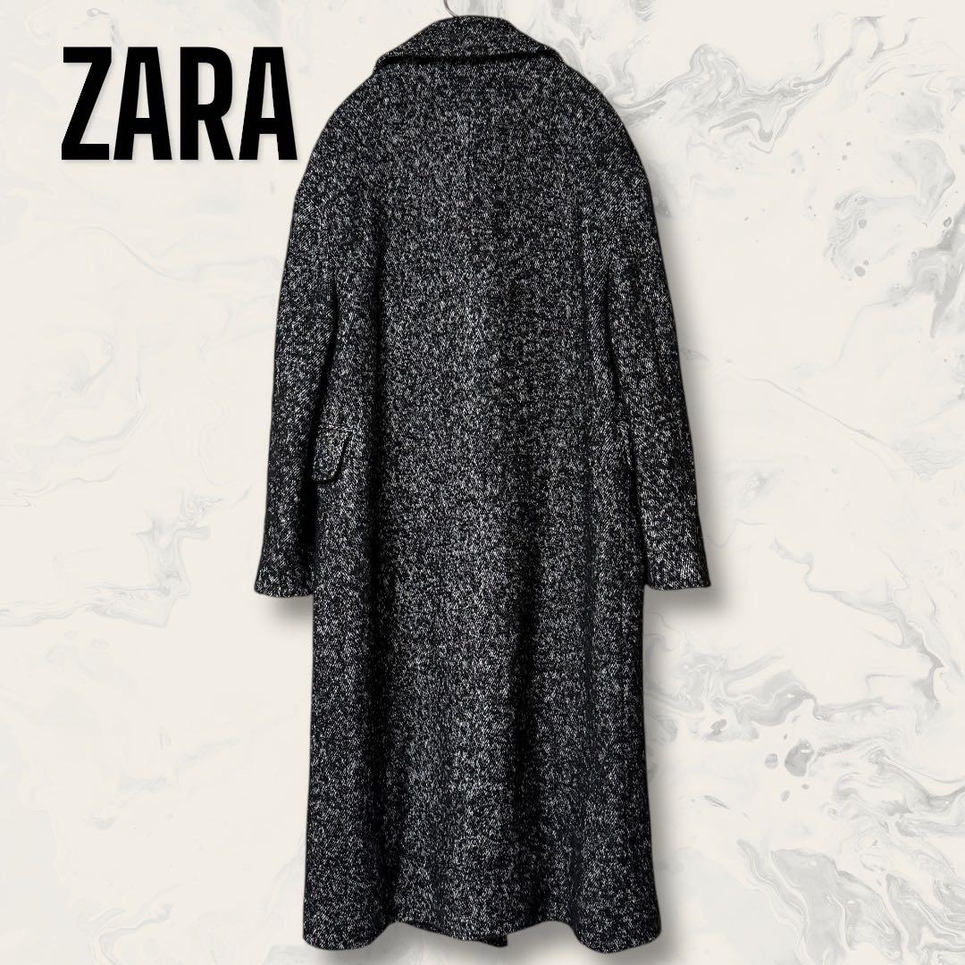 【未使用】 ZARA オーバーサイズ ウール コート ナッピンク
