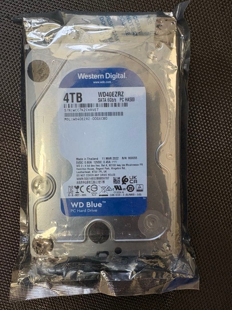 く*ろ様 新品HDD 4TB WesternDigital WD WD40EZR