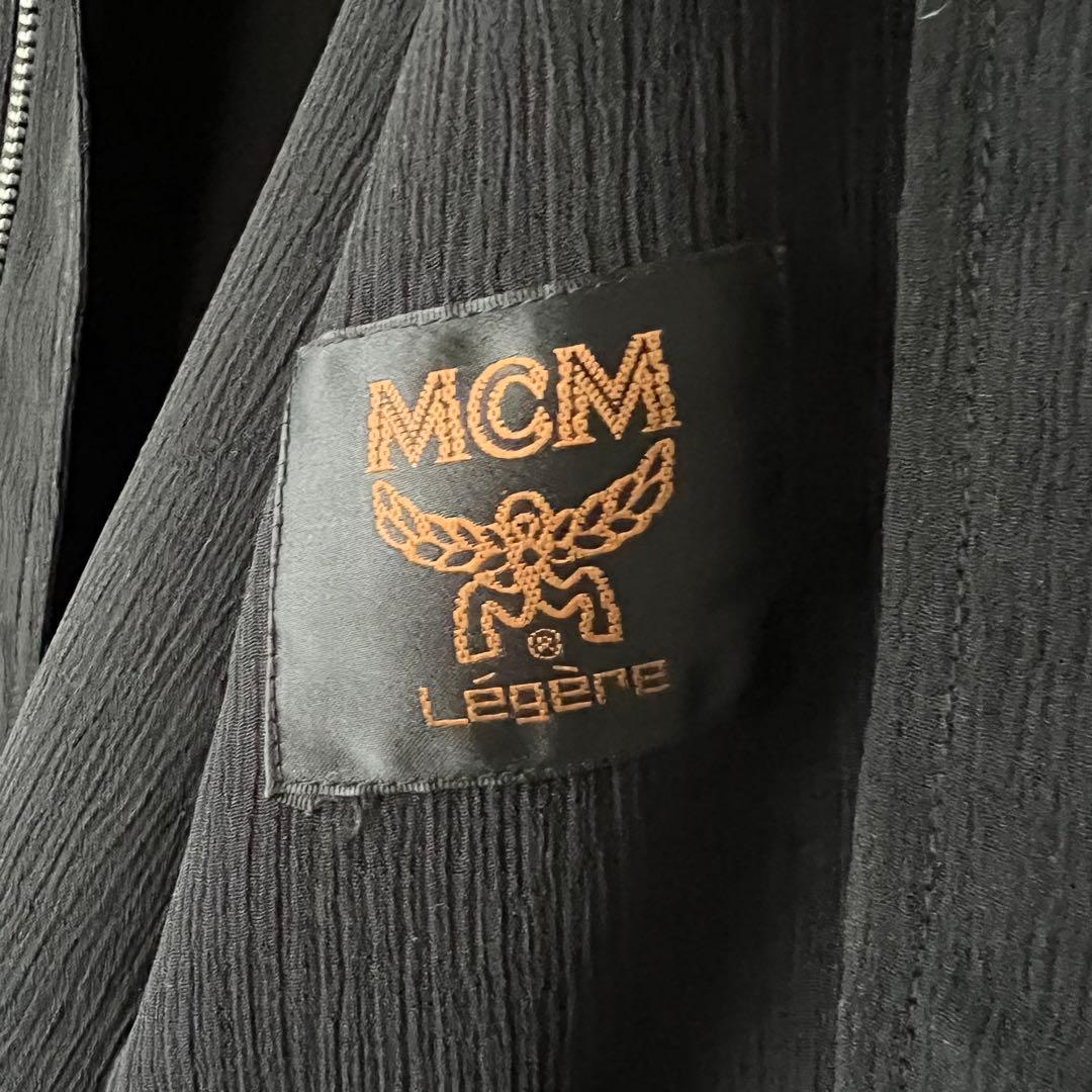 MCM シアーブルゾン　ブラック　ジャケット　Lサイズ　透け感　美品