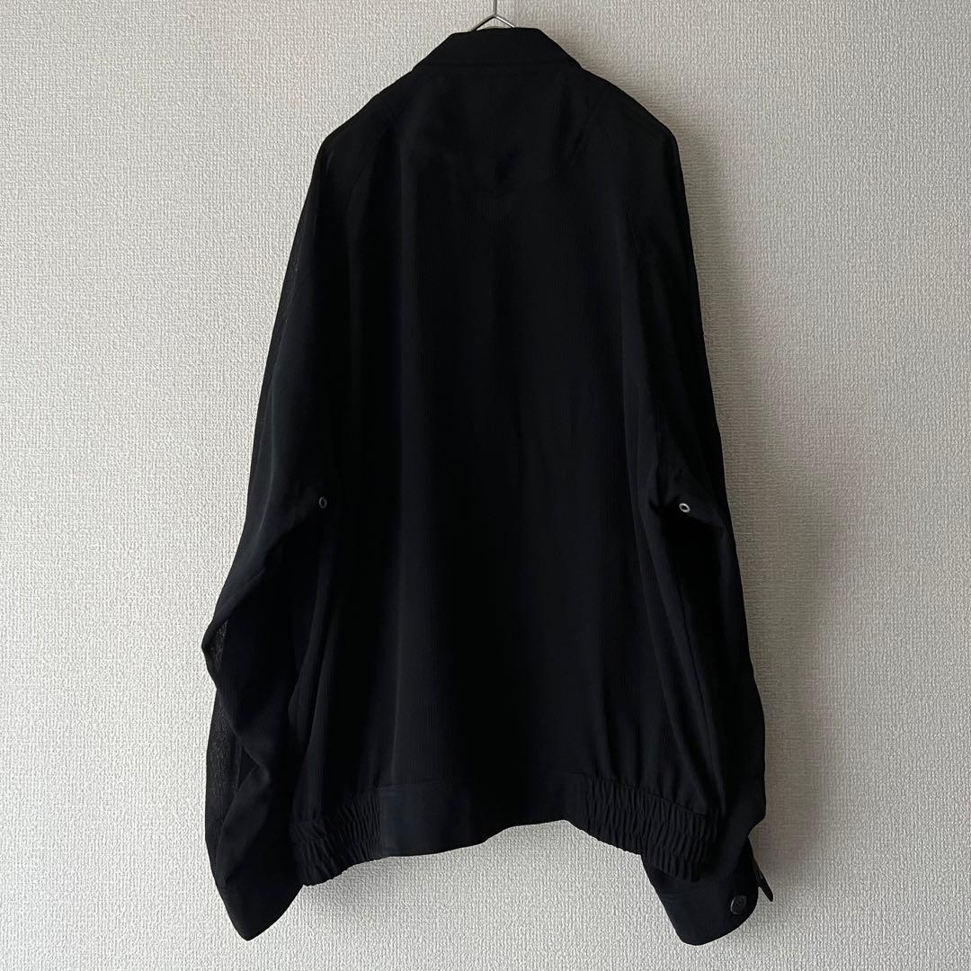 MCM シアーブルゾン　ブラック　ジャケット　Lサイズ　透け感　美品