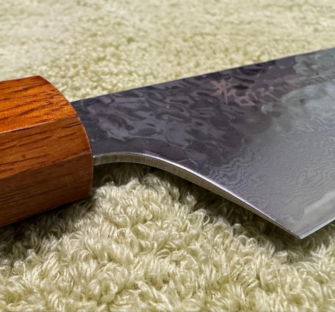 堺孝行 切付 三徳 包丁 160mm VG10 ダマスカス 日本製 剣型 新品