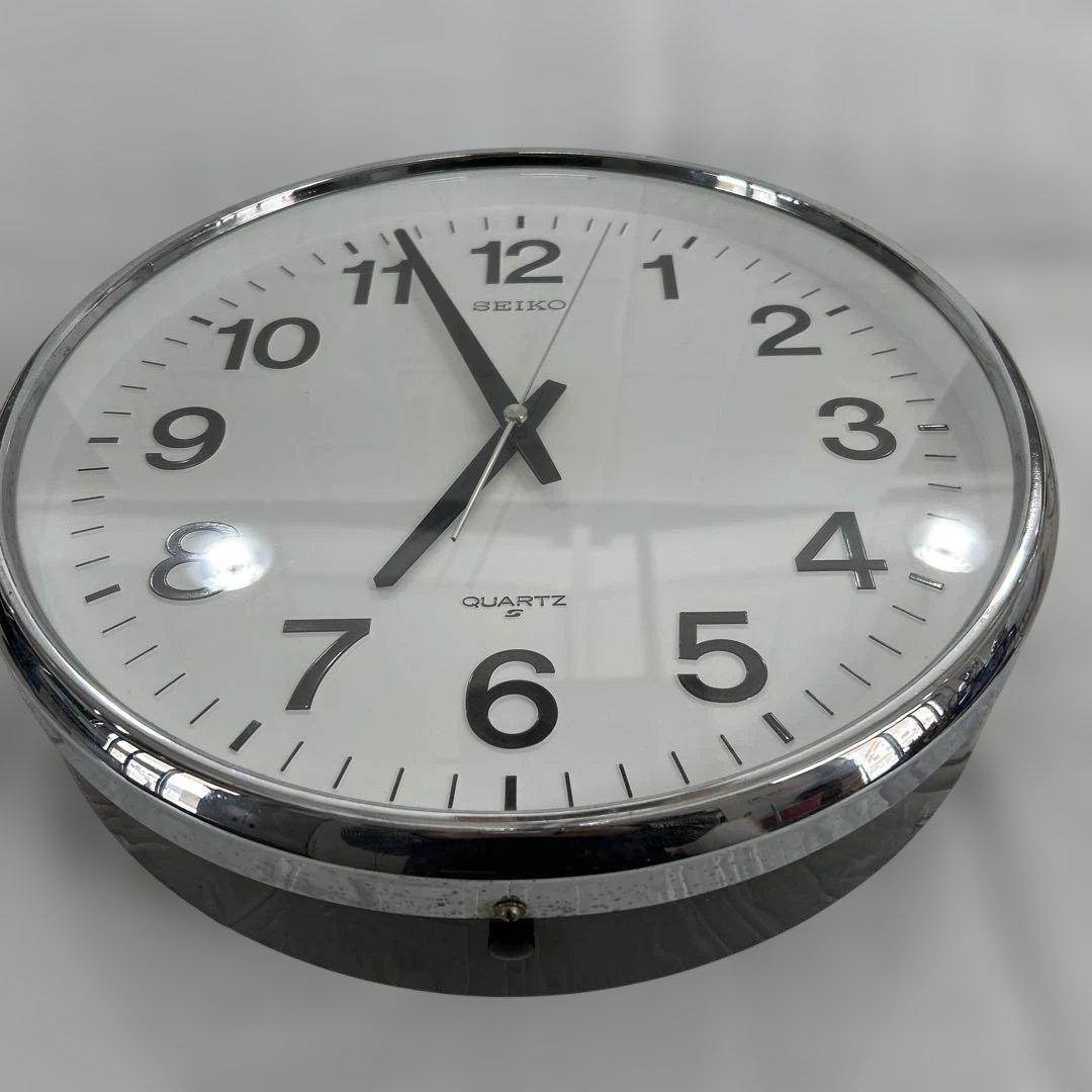 SEIKO 掛時計 クォーツ 学校時計 QE301N 大型直径50cm 動作確認