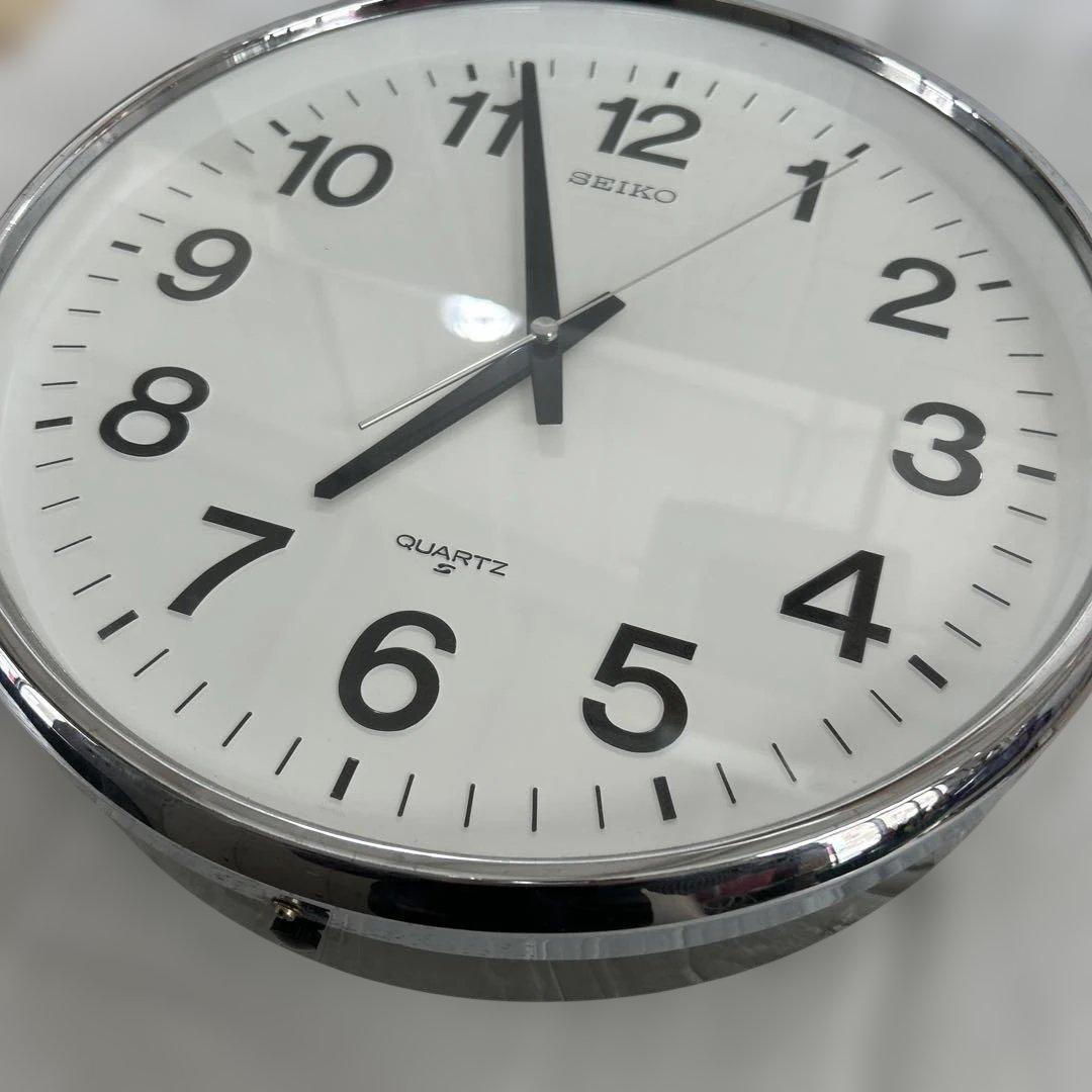 SEIKO 掛時計 クォーツ 学校時計 QE301N 大型直径50cm 動作確認