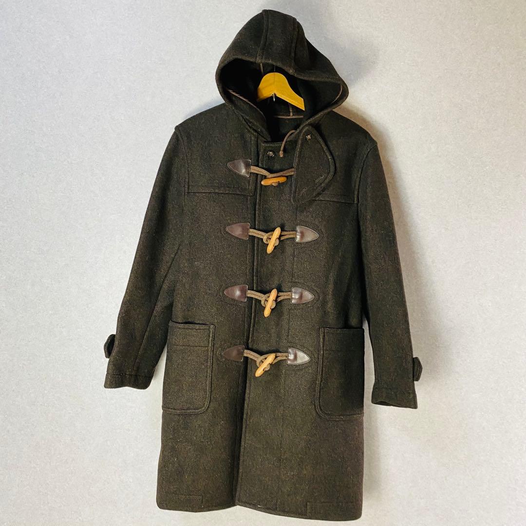 VAN JACKET ウールダッフルコート ブラウン フード付きL